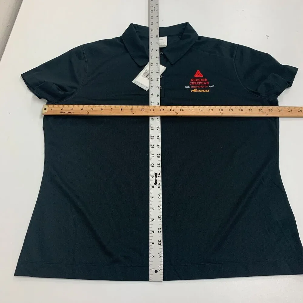 Nike Arizona Christian University Polo Shirt Womens XXL Black Performance Golf